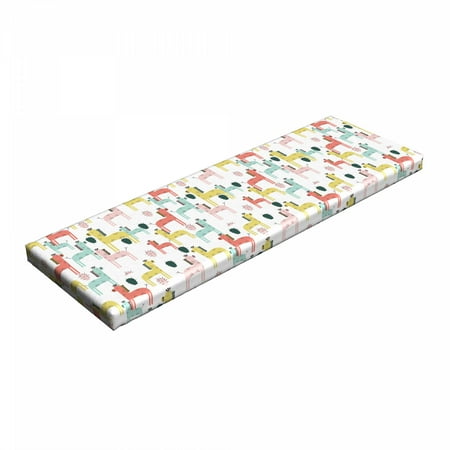 Cartoon Bench Pad Repetitive Abstract Animal and Cactus Plants Colorful Nursery Graphic HR Foam Cushion with Decorative Fabric Cover 45 x 15 x 2 Multicolor by Ambesonne
Cartoon Bench Pad Repetitive Abstract Animal and Cactus Plants Colorful Nursery Graphic HR Foam Cushion with Decorative Fabric Cover 45 x 15 x 2 Multicolor by Ambesonne