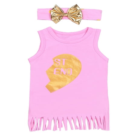 StylesILove Kids Girl Best Friend Twins Sleeveless Tassel T-shirt Dress With Bow Headband (90/12-18 Months Pink Right Heart) 
StylesILove Kids Girl Best Friend Twins Sleeveless Tassel T-shirt Dress With Bow Headband (90/12-18 Months Pink Right Heart)