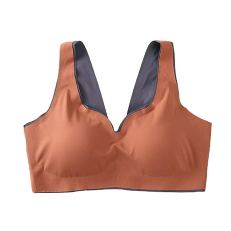 Women s Gathering Cup Latex Bras Comfort Adjustable Width Strap Wire Free 2 Color Bra Seamless Vest Underwear 2XL Caramel Color
Women s Gathering Cup Latex Bras Comfort Adjustable Width Strap Wire Free 2 Color Bra Seamless Vest Underwear 2XL Caramel Color