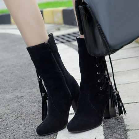 Zedker High Knee Boots for Women Winter Boots for Women Waterproof Women s Solid Tassels Retro High Heel Round Head Boots Shoes
Zedker High Knee Boots for Women Winter Boots for Women Waterproof Women s Solid Tassels Retro High Heel Round Head Boots Shoes