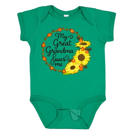 Inktastic My Great Grandma Loves Me with Sunflower Wreath Gift Baby Boy or Baby Girl Bodysuit
Inktastic My Great Grandma Loves Me with Sunflower Wreath Gift Baby Boy or Baby Girl Bodysuit