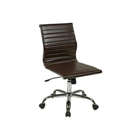 Work Smart FL3830C-U11 WorkSmart Thick Padded White Faux Leather Seat and Back with Built-in Lumbar Support