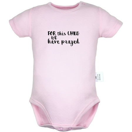 For This Child We Have Prayed Funny Rompers For Babies Newborn Baby Unisex Bodysuits Infant Jumpsuits Toddler 0-24 Months Kids One-Piece Oufits (Pink 18-24 Months)
For This Child We Have Prayed Funny Rompers For Babies Newborn Baby Unisex Bodysuits Infant Jumpsuits Toddler 0-24 Months Kids One-Piece Oufits (Pink 18-24 Months)