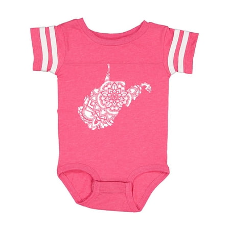 Inktastic West Virginia Silhouette Mandala Gift Baby Boy or Baby Girl Bodysuit