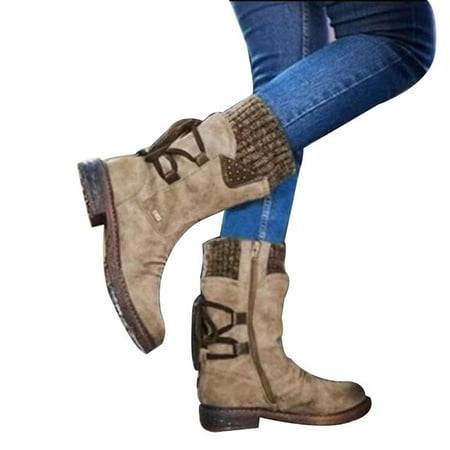 Duretiony Premium Women s Winter Warm Back Lace Up Snow Boots Waterproof PU Leather Sneakers Outdoor Hiking Boots Work Shoes