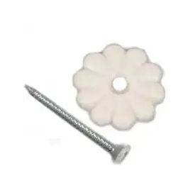 US Hardware US Hardware D-138C Mobile Home Rosette Buttons White 6 Pack
