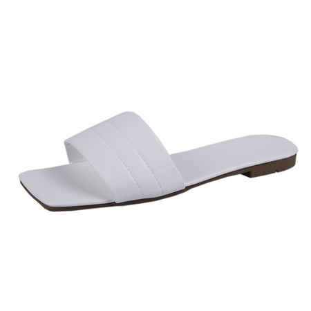 Alueeu ladies shoes casual Ladies Summer Fashion Large Size Pure Color Square Toe Flat Slippers White 42
Alueeu ladies shoes casual Ladies Summer Fashion Large Size Pure Color Square Toe Flat Slippers White 42