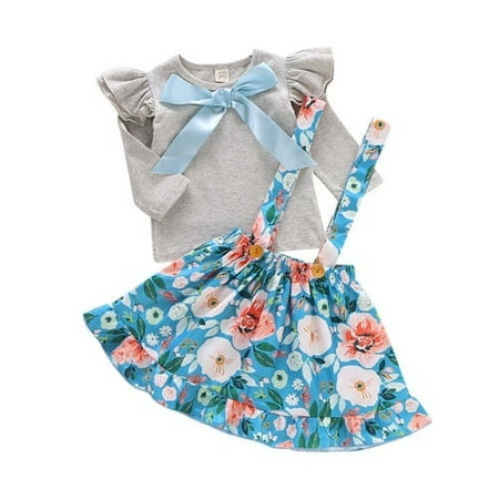 Toddler Kid Baby Girl Clothes Long Sleeve Bowtie T-Shirt Tops+Floral Party Princess Skirt Outfits Set
Toddler Kid Baby Girl Clothes Long Sleeve Bowtie T-Shirt Tops+Floral Party Princess Skirt Outfits Set