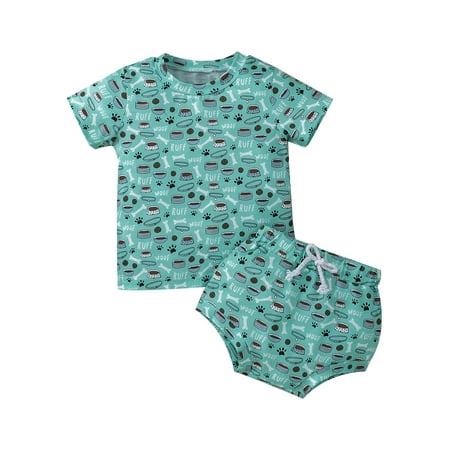 Nokpsedcb Newborn Baby Boys Girls 2Pcs Outfits Pet Bowl Letter Printed Short Sleeve T-Shirt + Shorts with Drawstring Blue 12-18 Months
Nokpsedcb Newborn Baby Boys Girls 2Pcs Outfits Pet Bowl Letter Printed Short Sleeve T-Shirt + Shorts with Drawstring Blue 12-18 Months