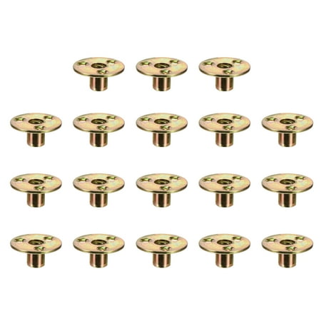 OUNONA 18pcs Professional Round Base Three Hole Flange Nuts Furniture Fixing Screw Nuts