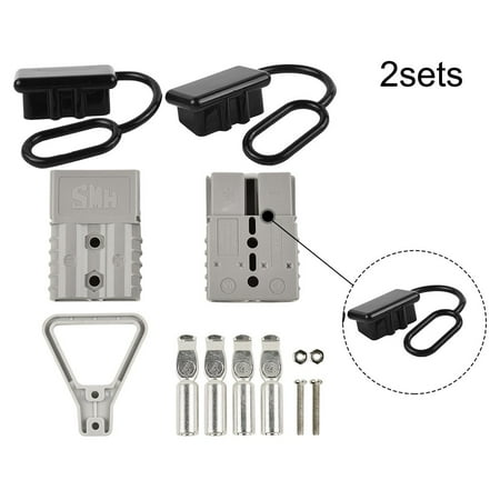 2 Sets Of 120A/175A For Anderson Connector Battery Plug + Dust Cover + Handle