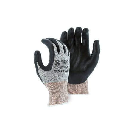Majestic Glove Seamless Knit Glove Gray/black Medium