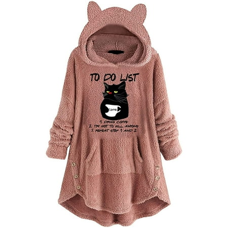 Inkach Women Cute Pattern Winter Cat Ear Fleece Fuzzy Hooded Blanket Dress Plush Tops
Inkach Women Cute Pattern Winter Cat Ear Fleece Fuzzy Hooded Blanket Dress Plush Tops