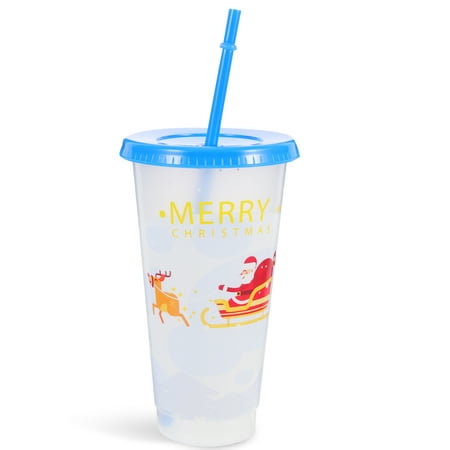 DiMaddie 1 Set of Christmas Cup Cold Temperature Color Change Cup Single Layer Cup with Straw
DiMaddie 1 Set of Christmas Cup Cold Temperature Color Change Cup Single Layer Cup with Straw