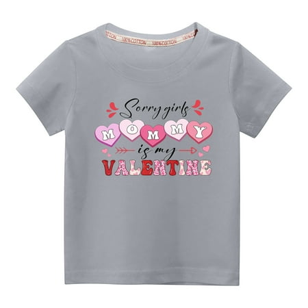 Jacenvly Festival Toddler Kids Boys Girls Fashion Cute Solid Color Round Neck Valentine s Day Heart Print Short Sleeve top on Sales Birthday Gifts for Women Clearance Items for Women
Jacenvly Festival Toddler Kids Boys Girls Fashion Cute Solid Color Round Neck Valentine s Day Heart Print Short Sleeve top on Sales Birthday Gifts for Women Clearance Items for Women