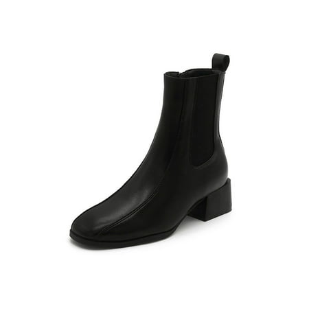 Ymiytan Women Lightweight Winter Shoes Office Square Toe Casual Booties Comfort Short Boot Cotton Black 7
Ymiytan Women Lightweight Winter Shoes Office Square Toe Casual Booties Comfort Short Boot Cotton Black 7