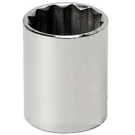 12 Point 0.5 in. Drive Master Mechanic 18 mm Metric Shallow Socket 
12 Point 0.5 in. Drive Master Mechanic 18 mm Metric Shallow Socket