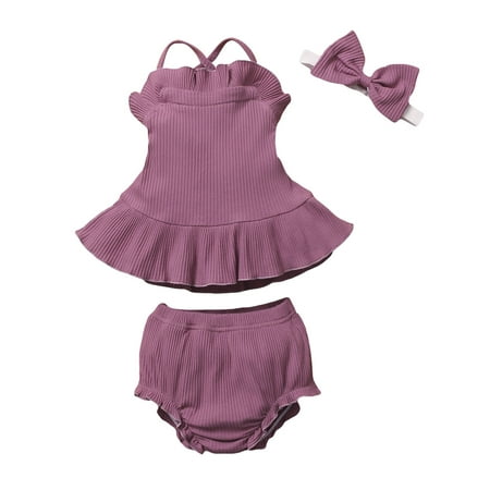 Fesfesfes Infant Baby Girls Solid Ruffles Backless Suspender Tops Shorts Headbands Outfits
Fesfesfes Infant Baby Girls Solid Ruffles Backless Suspender Tops Shorts Headbands Outfits