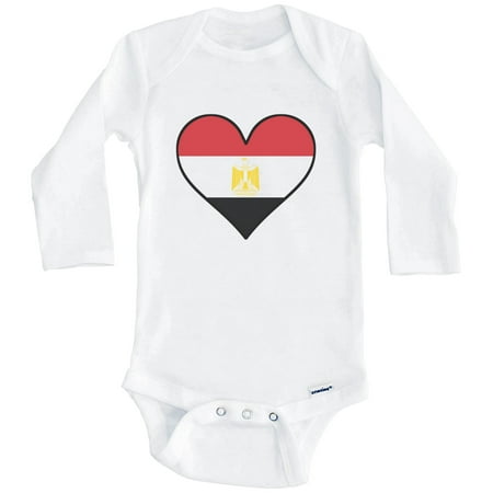 Egyptian Flag Baby Bodysuit - Cute Egyptian Flag Heart - Egypt Baby Bodysuit (Long Sleeve) 6-9 Months White
Egyptian Flag Baby Bodysuit - Cute Egyptian Flag Heart - Egypt Baby Bodysuit (Long Sleeve) 6-9 Months White