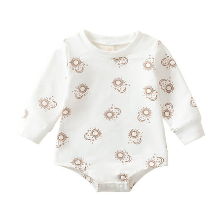 Sunisery Kids Baby Boys Girls Romper Long Sleeve Crew Neck Sun Moon Print Bodysuit for Casual Daily
Sunisery Kids Baby Boys Girls Romper Long Sleeve Crew Neck Sun Moon Print Bodysuit for Casual Daily