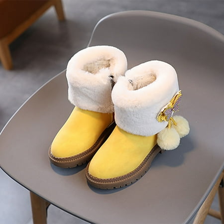 TOWED22 Toddler Snow Boots Real Leather Fringe Baby Booties for Girls Boys Winter Warm Snow Boots with Tassels Hard Sole Lined Toddler Moccasins Shoes Yellow
TOWED22 Toddler Snow Boots Real Leather Fringe Baby Booties for Girls Boys Winter Warm Snow Boots with Tassels Hard Sole Lined Toddler Moccasins Shoes Yellow