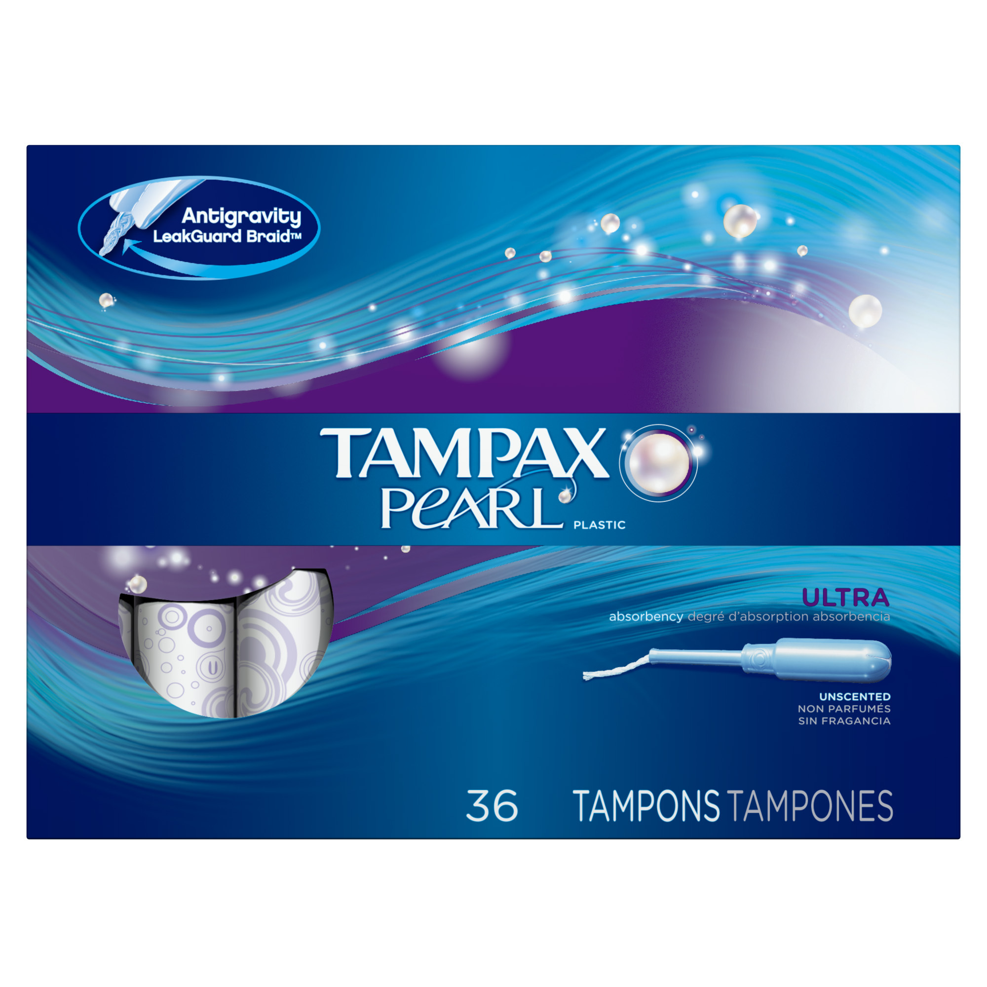 Equate Assorted Absorbency Unscented Premium Plastic Tampons, 36 count