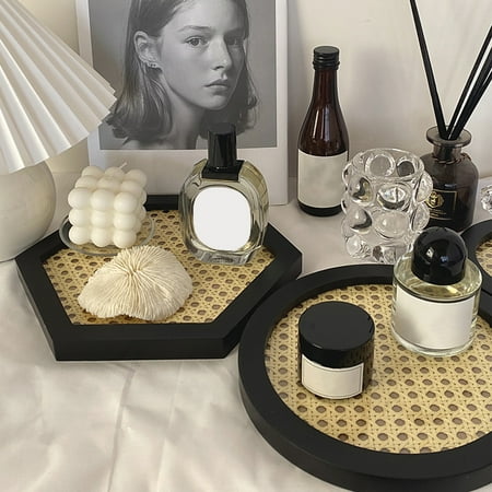 Travelwant Rectangle Wood Tray with Mesh Ottoman Tray Black Decorative Tray Ideal for Food Storage Basket Serving Tray with Black Wooden Frame for Storage Coffee Breakfast Food Drink
Travelwant Rectangle Wood Tray with Mesh Ottoman Tray Black Decorative Tray Ideal for Food Storage Basket Serving Tray with Black Wooden Frame for Storage Coffee Breakfast Food Drink