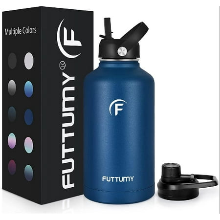 Stainless Steel Water Bottle with Straw 64oz Water Bottle with Spout Lid and Straw Lid Double Wall Vacuum Insulated Water Bottle Thermal Bottle for Sports Travel School Gym (Dark Blue)
Stainless Steel Water Bottle with Straw 64oz Water Bottle with Spout Lid and Straw Lid Double Wall Vacuum Insulated Water Bottle Thermal Bottle for Sports Travel School Gym (Dark Blue)