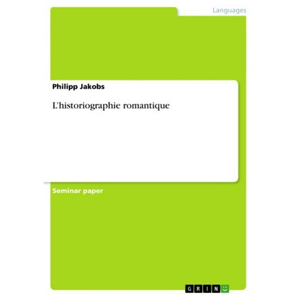 L'historiographie romantique - eBook