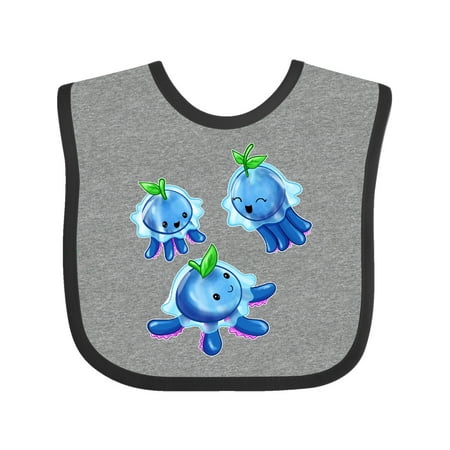 Inktastic Blueberry Jellyfish trio-cute and fun Gift Baby Boy or Baby Girl Bib