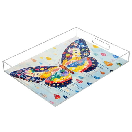 Acrylic Tray 15.7*11.8*1.9 Inch Transparent Tray Food Tray Tea Cup Tray Serving Trays Cosmetics Storage Kitchen Table Bathroom Sundry Storage Cool Beautiful Butterfly
Acrylic Tray 15.7*11.8*1.9 Inch Transparent Tray Food Tray Tea Cup Tray Serving Trays Cosmetics Storage Kitchen Table Bathroom Sundry Storage Cool Beautiful Butterfly