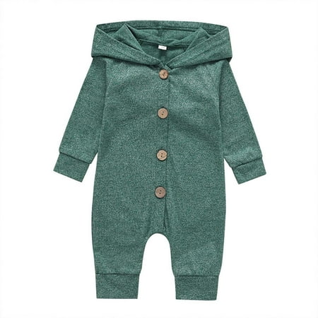 Winter Savings Clearance! Dezsed 0-24 Months Infant Baby Rompers For Girls Solid Long Sleeve Hooded Jumpsuit Toddler Baby Boys Romper With Buttons Spring Autumn Baby Clothes
Winter Savings Clearance! Dezsed 0-24 Months Infant Baby Rompers For Girls Solid Long Sleeve Hooded Jumpsuit Toddler Baby Boys Romper With Buttons Spring Autumn Baby Clothes