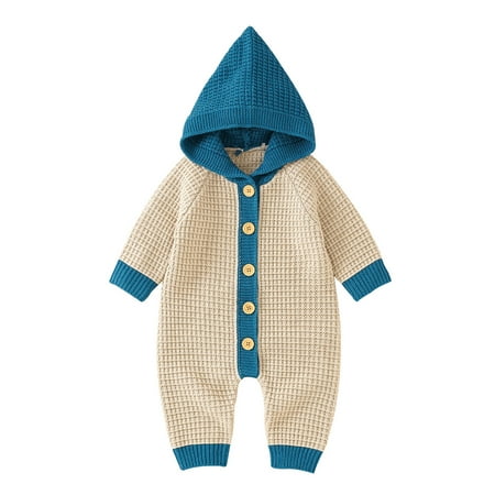 Rovga Boys Girls Patchwork Warm Knitted Sweater Baby Hooded Jumpsuit Romper 1 Piece Outfits Clothes Cute Casual Coat
Rovga Boys Girls Patchwork Warm Knitted Sweater Baby Hooded Jumpsuit Romper 1 Piece Outfits Clothes Cute Casual Coat