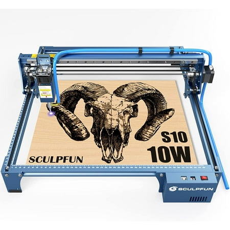 

SCULPFUN S10 Laser Engraver 10W Output Power Laser Cutter and Engraver with Air Assist Nozzle CNC Higher Speed Laser Engraving Cutting Machine High Accuracy Laser Engraver for Wood and Metal