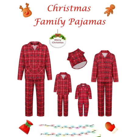 Family Christmas Pajamas Matching Sets Lapel Shirt Plaid Pants Sleepwear for Adults Kids Dogs Xmas Party Jammies
Family Christmas Pajamas Matching Sets Lapel Shirt Plaid Pants Sleepwear for Adults Kids Dogs Xmas Party Jammies