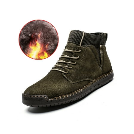 Gomelly Men Ankle Boots Lace Up Leather Boot Faux Suede Booties Breathable Winter Shoes Outdoor Driving Bootie Army Green with Warm Lined 7.5
Gomelly Men Ankle Boots Lace Up Leather Boot Faux Suede Booties Breathable Winter Shoes Outdoor Driving Bootie Army Green with Warm Lined 7.5