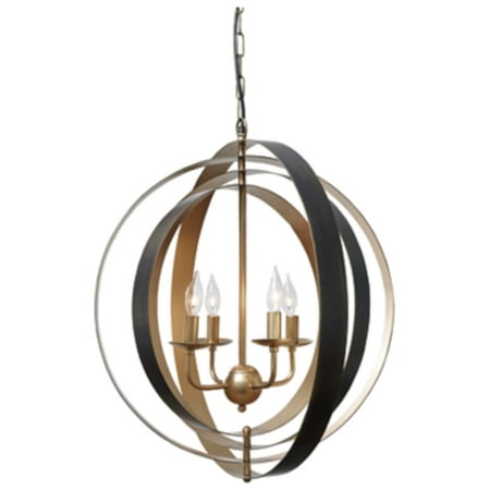 

Signature Design by Ashley Makani Contemporary 26.5 Pendant Light with Intertwined Concentric Rings Black & Gold