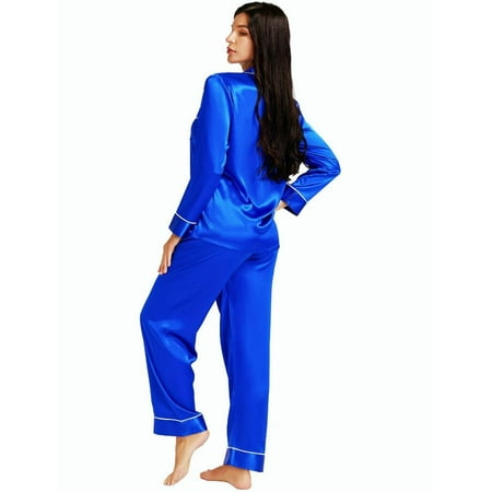 LONXU Women s Satin Pajamas Long Sleeve With Long Pajama Pant Set Silk Soft Lounge Sets Button Down sleepwear 2 Piece Pjs Set Nightwear Set XS-XXXL
LONXU Women s Satin Pajamas Long Sleeve With Long Pajama Pant Set Silk Soft Lounge Sets Button Down sleepwear 2 Piece Pjs Set Nightwear Set XS-XXXL