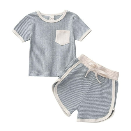 Fesfesfes Toddler Baby Summer Round Neck Short Sleeve T-shirt Casual Shorts Clothes Set
Fesfesfes Toddler Baby Summer Round Neck Short Sleeve T-shirt Casual Shorts Clothes Set