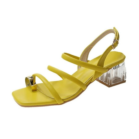GNEIKDEING Women Shoes Summer Sandals Buckle Strap Square Toe Set Toe Crystal Chunky Heel Sandals Gift on Clearance
GNEIKDEING Women Shoes Summer Sandals Buckle Strap Square Toe Set Toe Crystal Chunky Heel Sandals Gift on Clearance