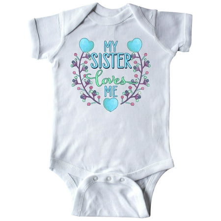 Inktastic My Sister Loves Me wit Flowers and Hearts Gift Baby Boy or Baby Girl Bodysuit
Inktastic My Sister Loves Me wit Flowers and Hearts Gift Baby Boy or Baby Girl Bodysuit