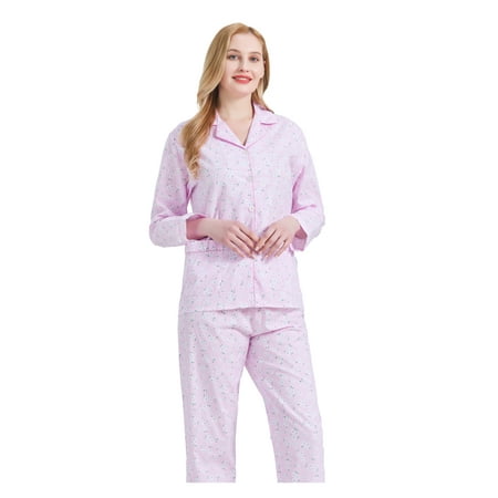 GLOBAL Womens 100% Cotton Notch Collar Pajama Set with Pockets 2-Piece Sizes S to 3XL
GLOBAL Womens 100% Cotton Notch Collar Pajama Set with Pockets 2-Piece Sizes S to 3XL