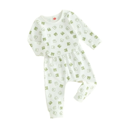 Thaisu Baby Girls 2PCS Pants Sets Long Sleeve Bear Print Romper Elastic Band Pants Sets
Thaisu Baby Girls 2PCS Pants Sets Long Sleeve Bear Print Romper Elastic Band Pants Sets