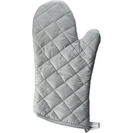 Silicone Oven Mitt 15-Inch Silver