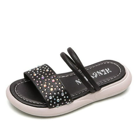 DancePeanut Girls Rhinestone Beach Sandals Shoes Kids Summer Slip-on Shoes Children Strip Slides Shoes Size 28-38
DancePeanut Girls Rhinestone Beach Sandals Shoes Kids Summer Slip-on Shoes Children Strip Slides Shoes Size 28-38