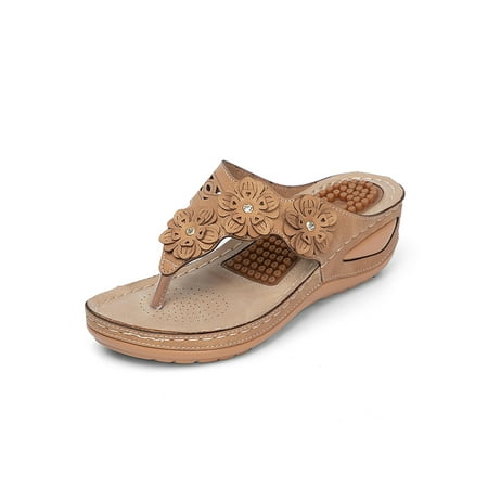 Rotosw Ladies Casual Shoes Slip On Flip-flops Summer Thongs Sandal Non-Slip Beach Slippers Seaside Lightweight Slipper Brown 5.5
Rotosw Ladies Casual Shoes Slip On Flip-flops Summer Thongs Sandal Non-Slip Beach Slippers Seaside Lightweight Slipper Brown 5.5