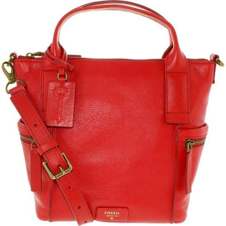 UPC 723764491791 product image for Fossil Women's Medium Emerson Satchel Leather Top-Handle Tote - Real Red | upcitemdb.com