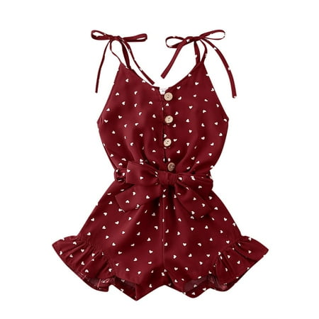 Inevnen Toddler Baby Girls Strap Sleeveless Romper Halter Heart Jumpsuit Bodysuit Shorts Overalls
Inevnen Toddler Baby Girls Strap Sleeveless Romper Halter Heart Jumpsuit Bodysuit Shorts Overalls