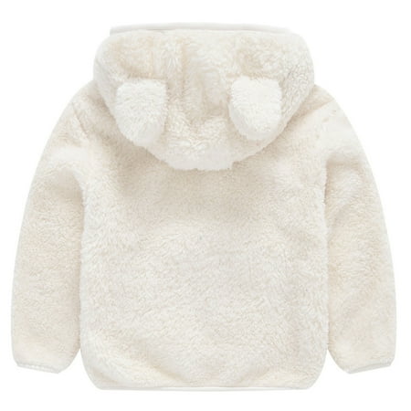 EHTMSAK Children Boy Girls Hooded Fall Winter Outerwear Toddler Baby Fleece Zip Up Jackets Thicken Long Sleeve Coat White 1Y-5Y 120
EHTMSAK Children Boy Girls Hooded Fall Winter Outerwear Toddler Baby Fleece Zip Up Jackets Thicken Long Sleeve Coat White 1Y-5Y 120