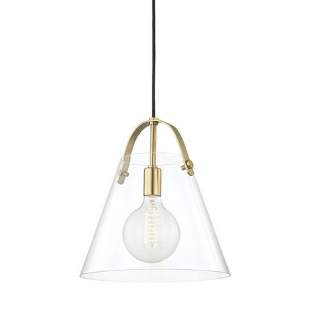 -One Light Large Pendant in Style-12.75 inches Wide By 13.75 inches High-Aged Brass Finish Bailey Street Home 735-Bel-2693086
-One Light Large Pendant in Style-12.75 inches Wide By 13.75 inches High-Aged Brass Finish Bailey Street Home 735-Bel-2693086